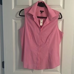Pink non-iron button up shirt from Talbots brand new never worn size 10